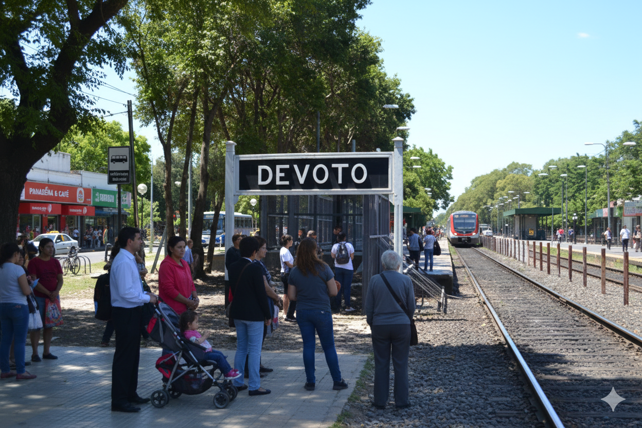 Estación Devoto – Tren San Martín Ubicación, Comercios y Transporte
