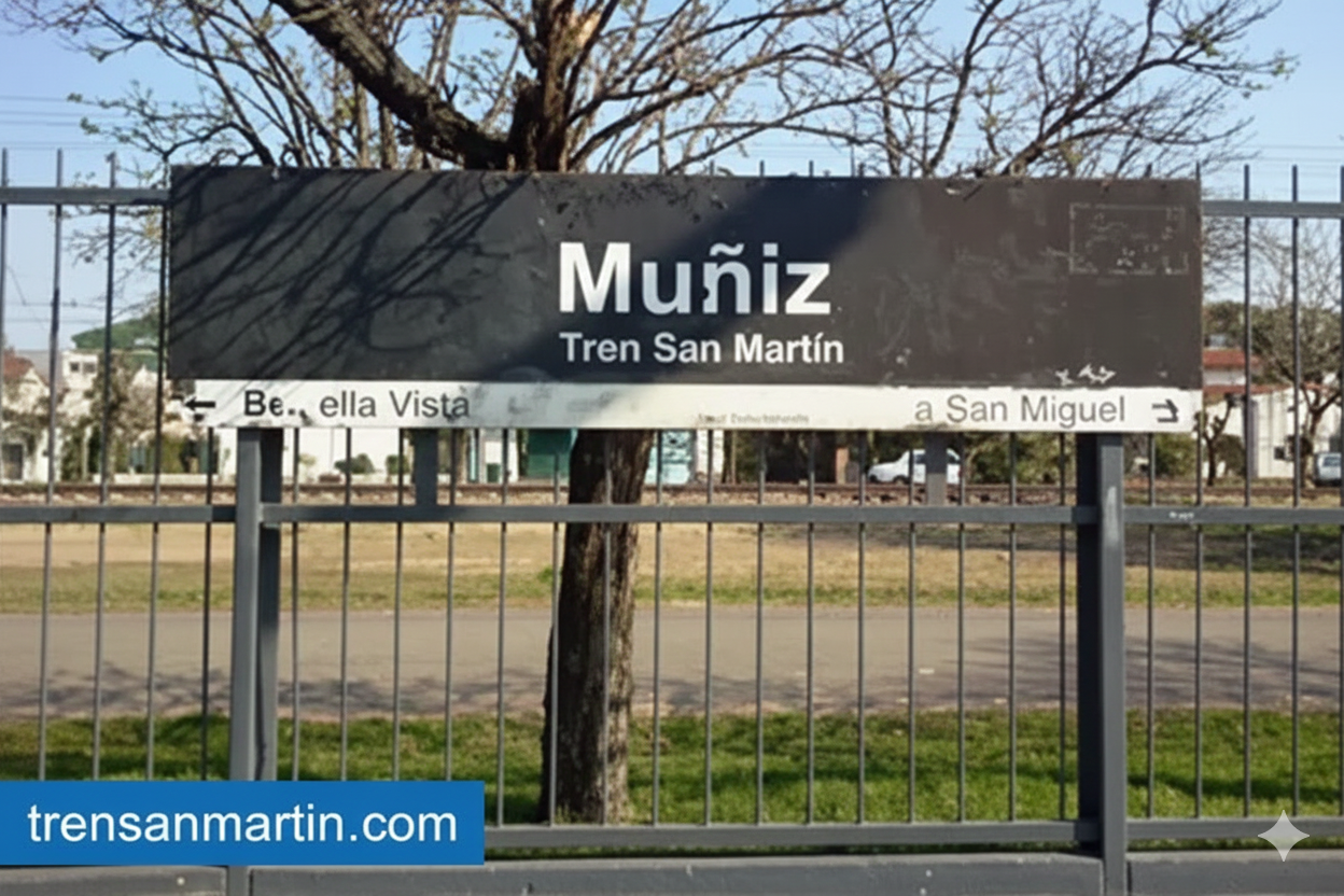 Estación Muñiz – Tren San Martín Dirección, Colectivos y Servicios Cercanos
