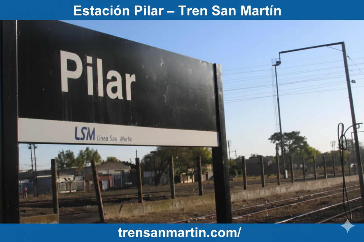 Estación Pilar – Tren San Martín Dirección, Colectivos y Mapa