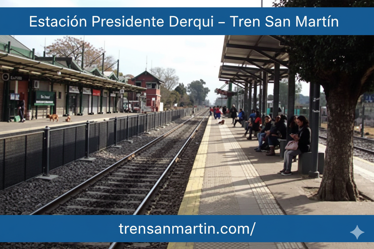 Estación Presidente Derqui – Tren San Martín Ubicación, Colectivos y Mapa