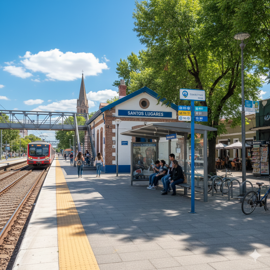 Estación Santos Lugares – Tren San Martín Ubicación, Transporte y Puntos de Interés