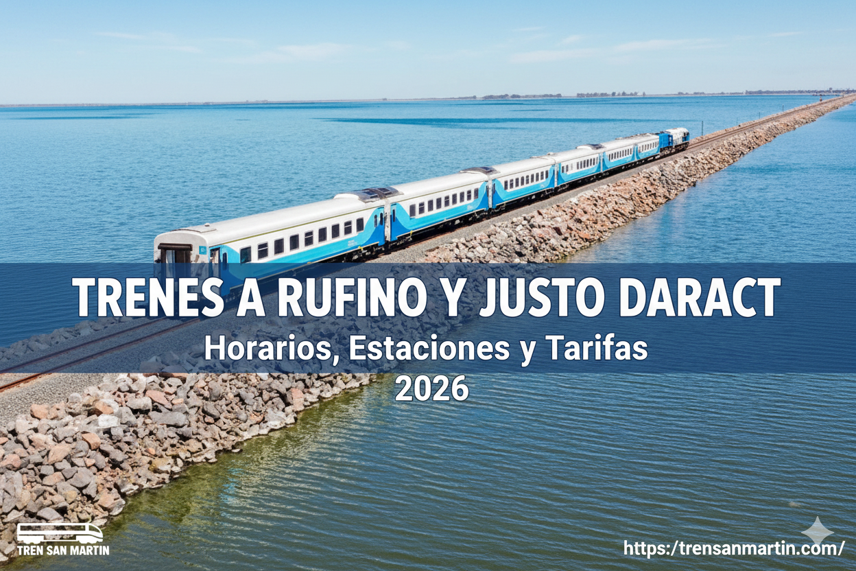 Trenes a Rufino y Justo Daract Horarios, Estaciones y Tarifas 2026